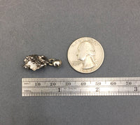 Meteorite Campo del Cielo Raw Rough Cut Gemstone Sterling Silver Pendant