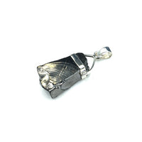 Shungite Raw Rough Cut Gemstone Sterling Silver Pendant