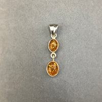 Baltic Amber Natural Cabochon Cut Gemstone Sterling Silver Pendant