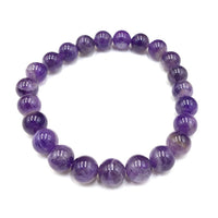 Amethyst Gemstone Bead Stretch Elastic Stone Bracelet