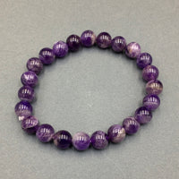 Amethyst Gemstone Bead Stretch Elastic Stone Bracelet