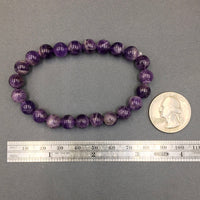 Amethyst Gemstone Bead Stretch Elastic Stone Bracelet