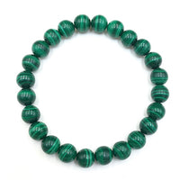 Malachite Gemstone Bead Stretch Elastic Stone Bracelet