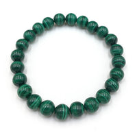 Malachite Gemstone Bead Stretch Elastic Stone Bracelet