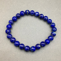 Lapis Lazuli Gemstone Bead Stretch Elastic Stone Bracelet