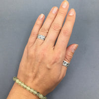 Prehnite Gemstone Bead Stretch Elastic Stone Bracelet
