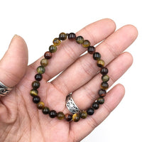 Tiger Eye Mixed Gemstone Bead Stretch Elastic Stone Bracelet
