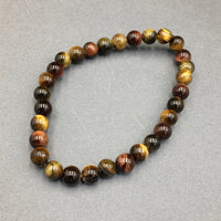 Tiger Eye Mixed Gemstone Bead Stretch Elastic Stone Bracelet