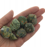 Rhyolite (1) Polished Rainforest Jasper Mottled Tumbled Stone