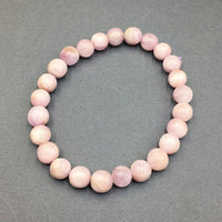 Kunzite Pink Gemstone Bead Stretch Elastic Stone Bracelet