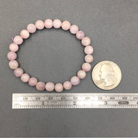 Kunzite Pink Gemstone Bead Stretch Elastic Stone Bracelet