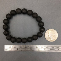 Lava Rock Basalt Gemstone Bead Stretch Elastic Stone Bracelet