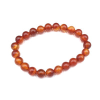 Carnelian Gemstone Bead Stretch Elastic Stone Bracelet