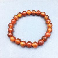 Carnelian Gemstone Bead Stretch Elastic Stone Bracelet