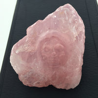 Rose Quartz Crystal Skull Handcarved Raw Crystals Polished Matrix Rock Skull Carving Stone Art