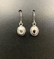 White Buffalo #5 Sterling Silver Dangle Earrings