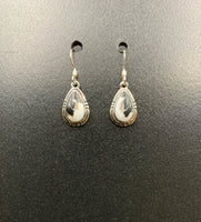 White Buffalo #6 Sterling Silver Dangle Earrings