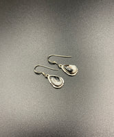 White Buffalo #6 Sterling Silver Dangle Earrings