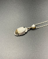 White Buffalo #13 Sterling Silver Pendant & 18" Chain