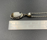 White Buffalo #13 Sterling Silver Pendant & 18" Chain