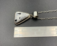 White Buffalo #15 Sterling Silver Pendant & 18" Chain