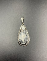 White Buffalo #5 Sterling Silver Pendant