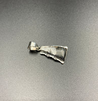 White Buffalo #8 Sterling Silver Pendant
