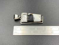 White Buffalo #9 Sterling Silver Pendant
