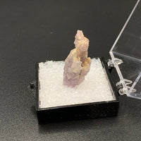 Fluorite on Quartz aft. Laumontite #2 Thumbnail Specimen (Cripple Creek, CO)