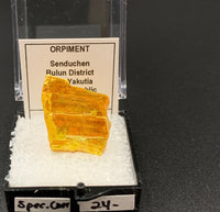 Orpiment #1 Special Care Thumbnail Specimen (Senduchen, Russia)