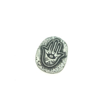 Hamsa Pocket Charm Lead-free Pewter Stone