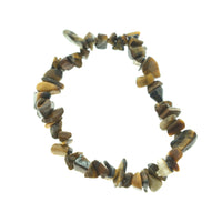 Tiger Eye Stone Chip Small Bead Stretch Elastic Stone Bracelet