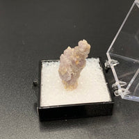 Fluorite on Quartz aft. Laumontite #1 Thumbnail Specimen (Cripple Creek, CO)