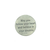 Moon and Stars Pocket Charm Lead-free Pewter Stone