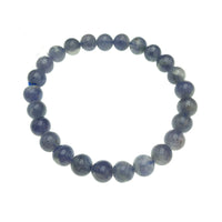 Iolite Gemstone Bead Stretch Elastic Stone Bracelet