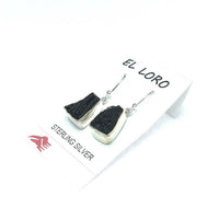 Moldavite Tektite Impact Space Glass Raw Gems Sterling Silver Drop Dangle Earrings