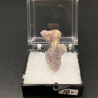 Fluorite on Quartz aft. Laumontite #2 Thumbnail Specimen (Cripple Creek, CO)