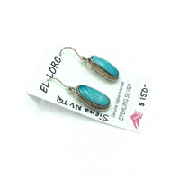 Sierra Nevada Turquoise #1 Natural Sterling Silver Dangle Earrings