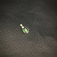 Chrome Diopside Faceted Sterling Silver Pendant