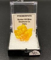 Pyromorphite #6 Thumbnail Specimen (Bunker Hill Mine, Shoshone Co., Idaho)