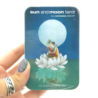 Sun and Moon Tarot Cards Small Deck in a Tin (Pocket Sized Travel Tarot Deck)
