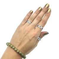 Jade Gemstone Bead Stretch Elastic Stone Bracelet