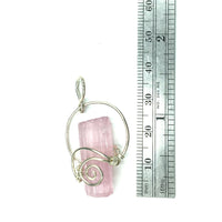 Pink Tourmaline Wirewrap Sterling Silver Pendant