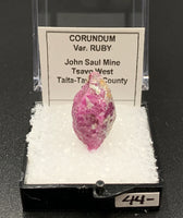 Ruby #7 Raw Thumbnail Specimen (John Saul Mine, Kenya)