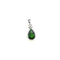 Chrome Diopside Faceted Sterling Silver Pendant