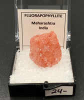 Fluorapophyllite #1 Pink Apophyllite Thumbnail Specimen (Maharashtra, India)
