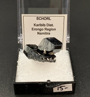 Schorl #4 Black Tourmaline Thumbnail Specimen (Karibib, Erongo, Namibia)