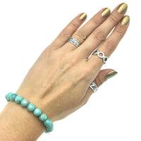 Amazonite Gemstone Bead Stretch Elastic Stone Bracelet