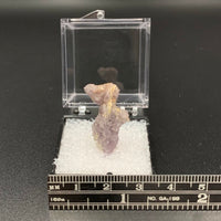 Fluorite on Quartz aft. Laumontite #2 Thumbnail Specimen (Cripple Creek, CO)