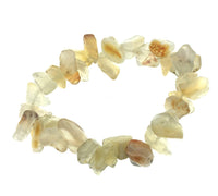 Carnelian Mixed Agate Stone Chip Large Bead Stretch Elastic Stone Bracelet